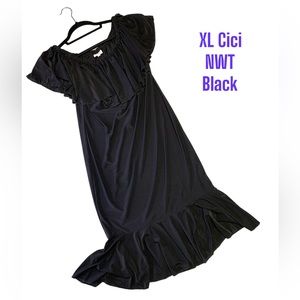 Solid black XL LULAROE CICI  .. NWOT